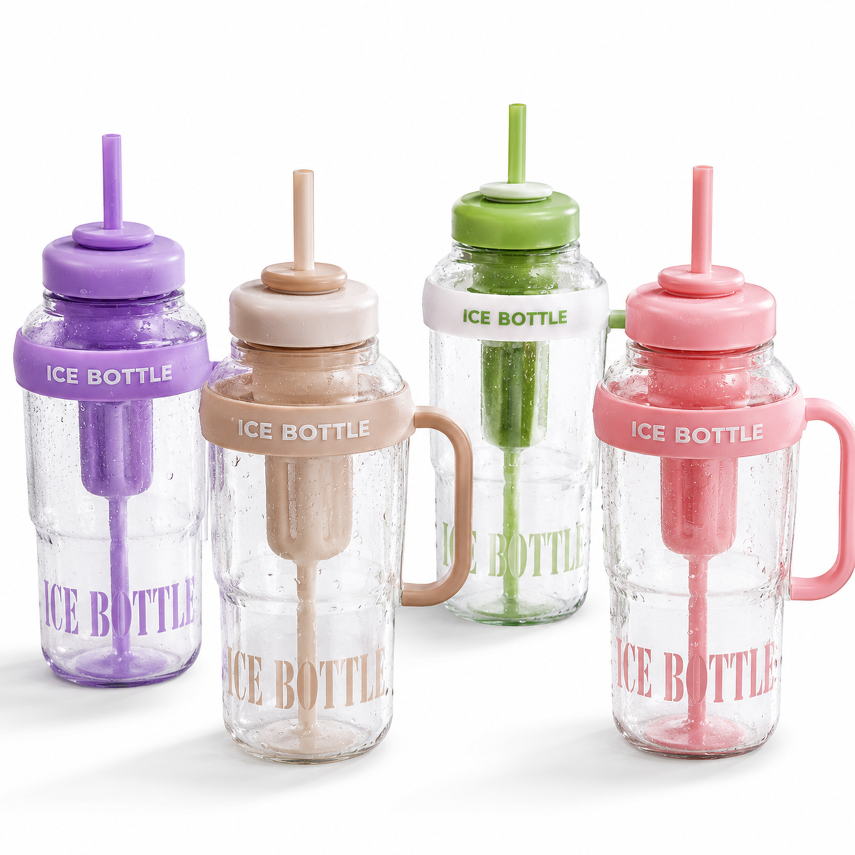 Garrafa Ice Bottle com Canudo e Alça