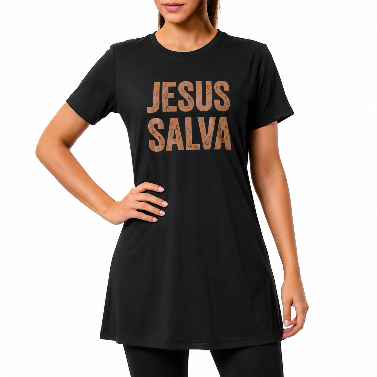 Blusa Longline Jesus Salva