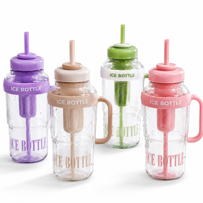 Garrafa Ice Bottle com Canudo e Alça