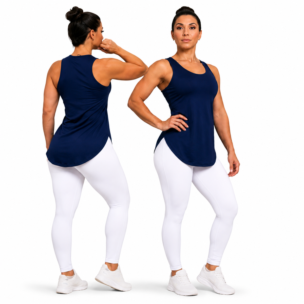 Regata Fitness Longline Azul Marinho