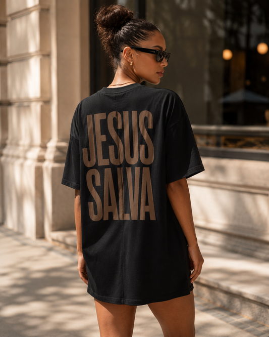 Blusa Longline Jesus Salva